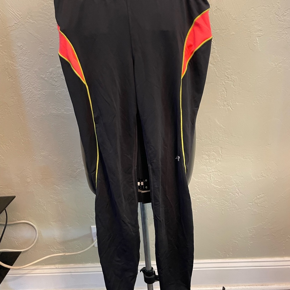 5/15🔥🔥🔥New Balance Black Track Pants with Red and YellowAccents